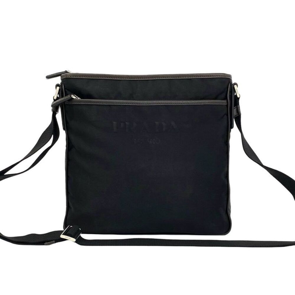 Prada Tessuto Saffiano Leather Shoulder Bag